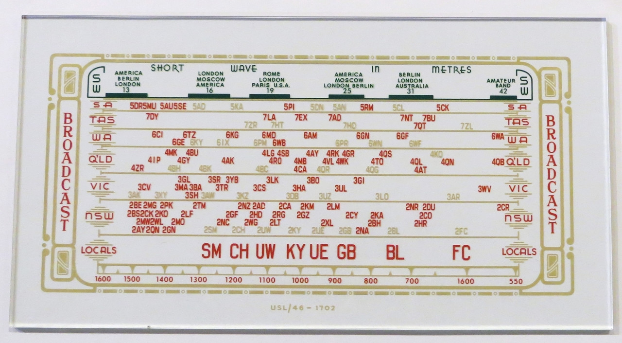 Wingate Radio Console Dial Glass (Item: DG-446)