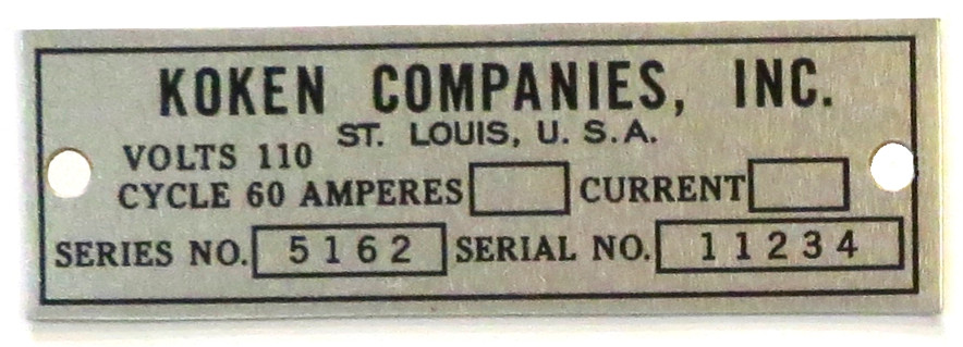 Koken Series 5162 Barber Pole Tag (Item: FP-KOKEN1)