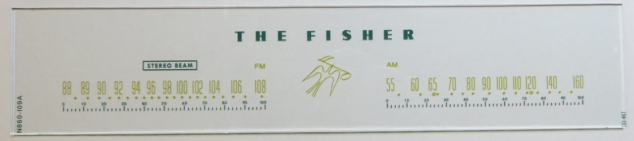Fisher Model 800B Dial Glass (Item: DG-467)