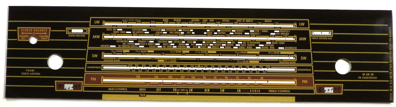 Korting Model 1091 Dial/Faceplate (Item: DG-495)