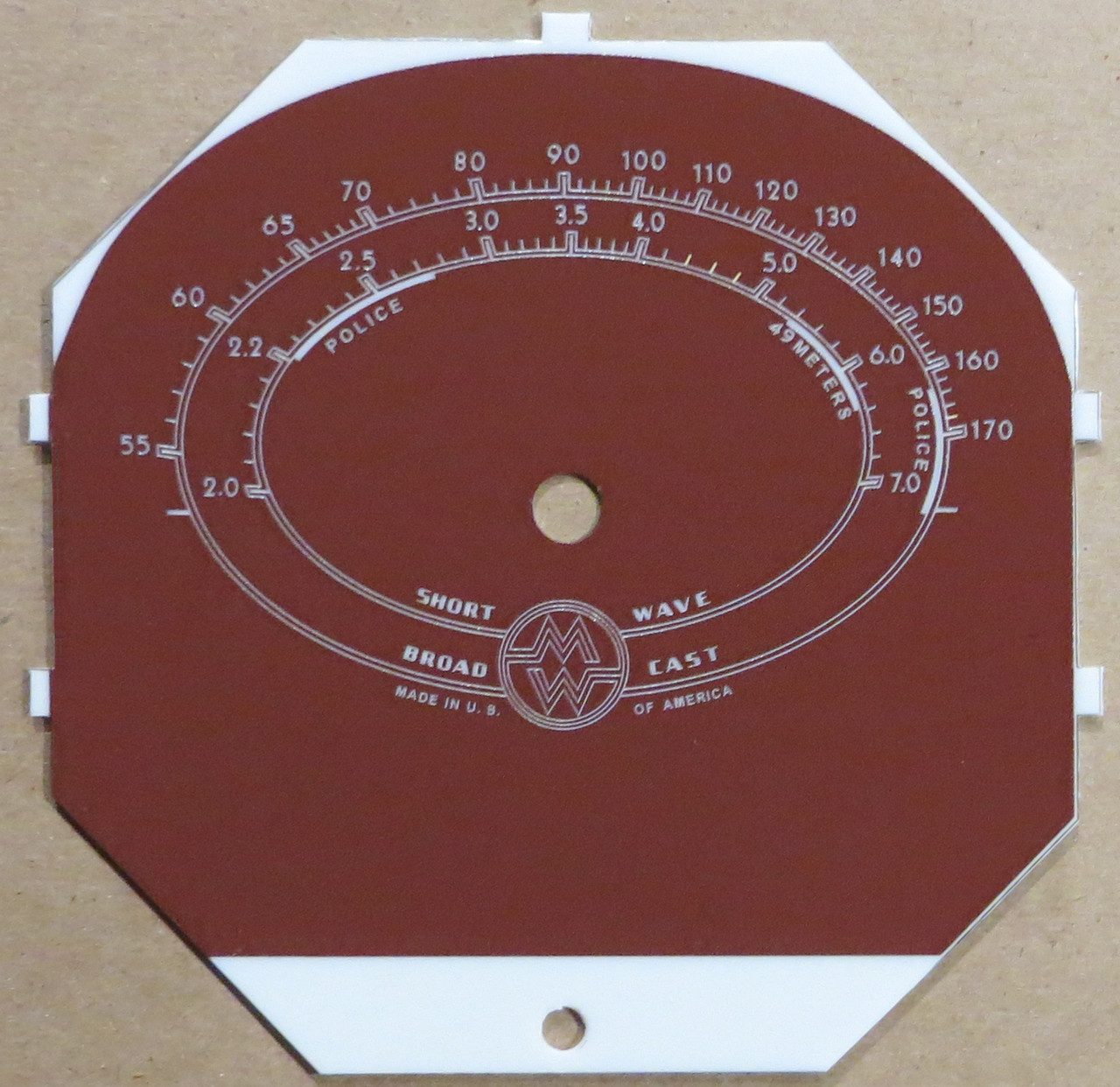 Airline Model 62-305,62-385,62-405,62-414,62-495 Dial (Item: DS-A822)