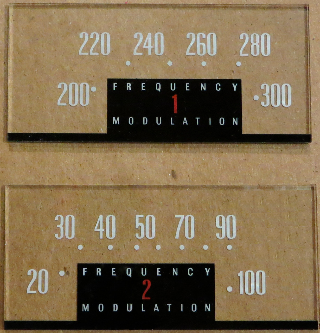 Dial set images taken against a tan/brown background to better illustrate white portions of dial. Dial glass is clear other than dial scale printing.