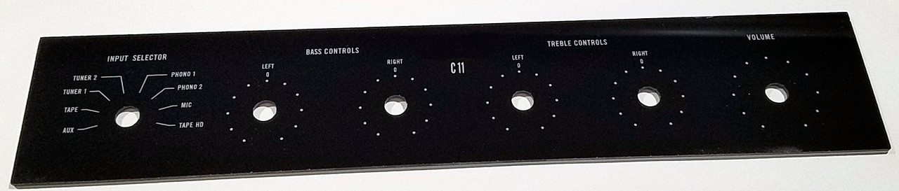 McIntosh C-11 Faceplate-No Logo (Item: DG-342Z) - Radio Daze LLC
