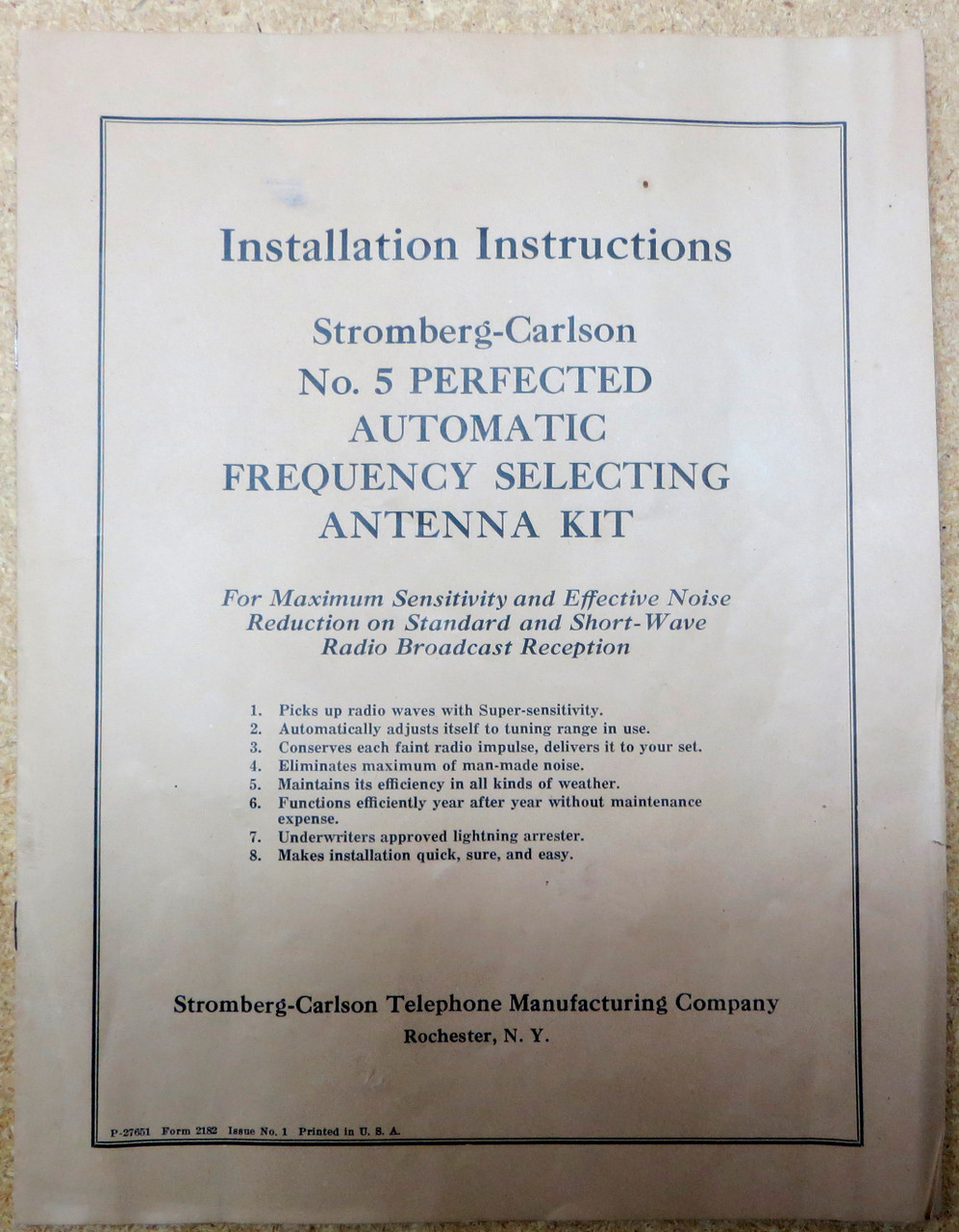 Installation Instructions