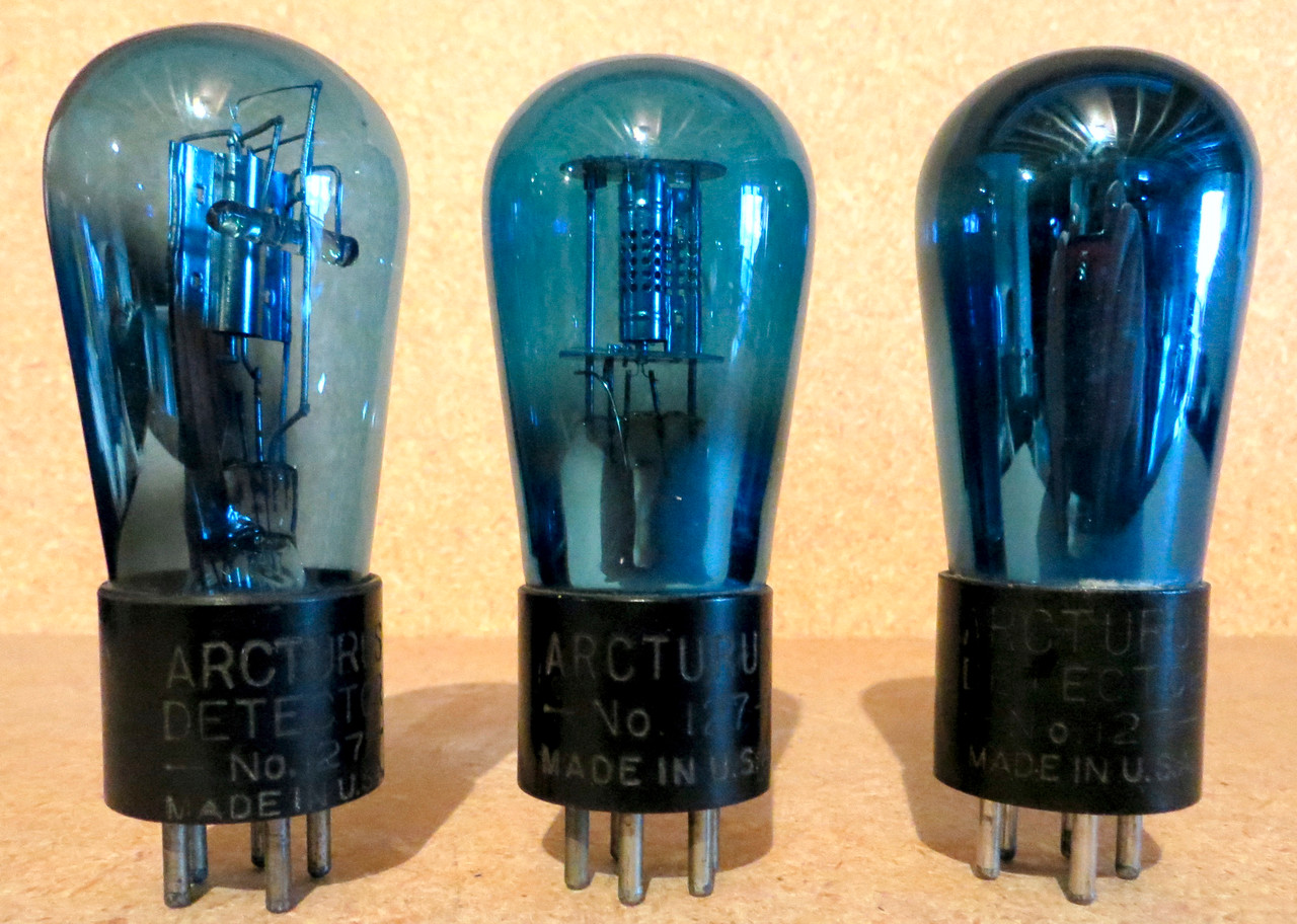 Blue Arcturus Type 127 (27) Vacuum Tubes - Quantity 6 Used - Fully
