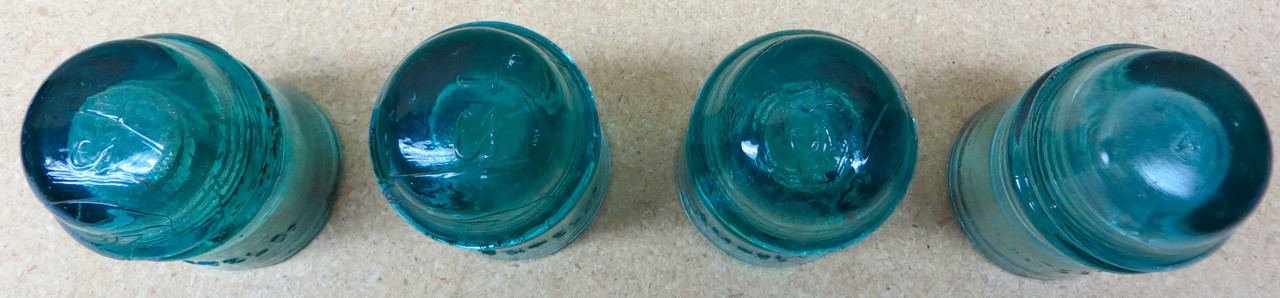 American Telephone & Telegraph Glass Insulators - Set of 4