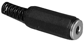 Phone Jack - 3 Conductor Inline - 3.5mm (Item: PJ3.5-3C-INL)