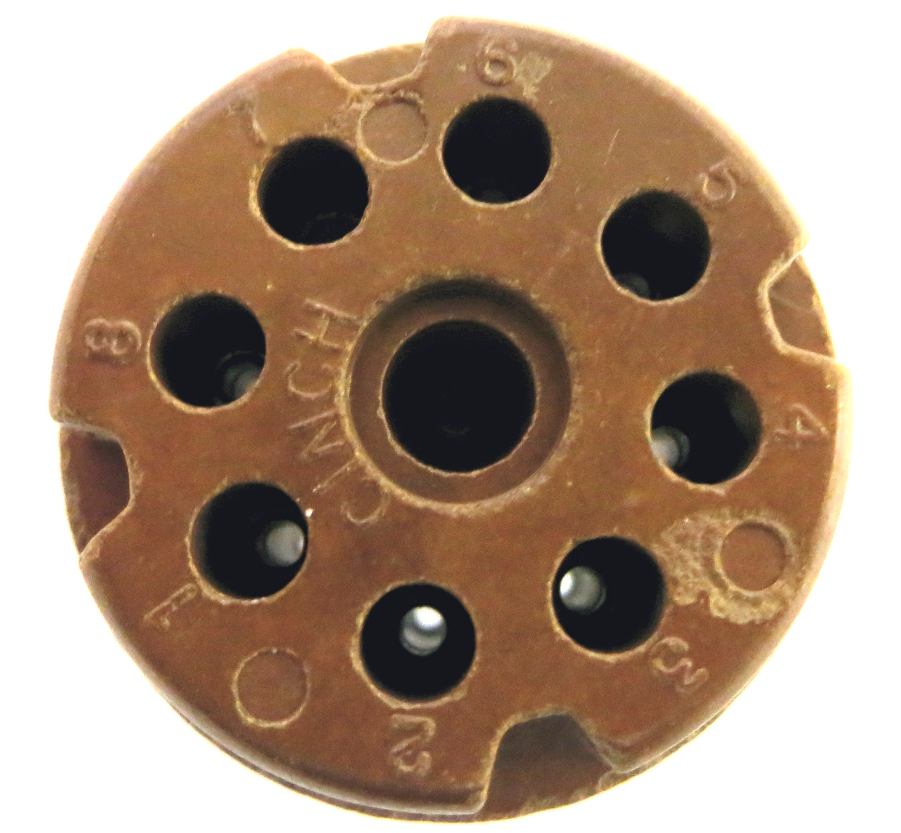 8 Pin "CP" Style Plug - Brown Phenolic (Item: PLG-8-P1-BRN)
