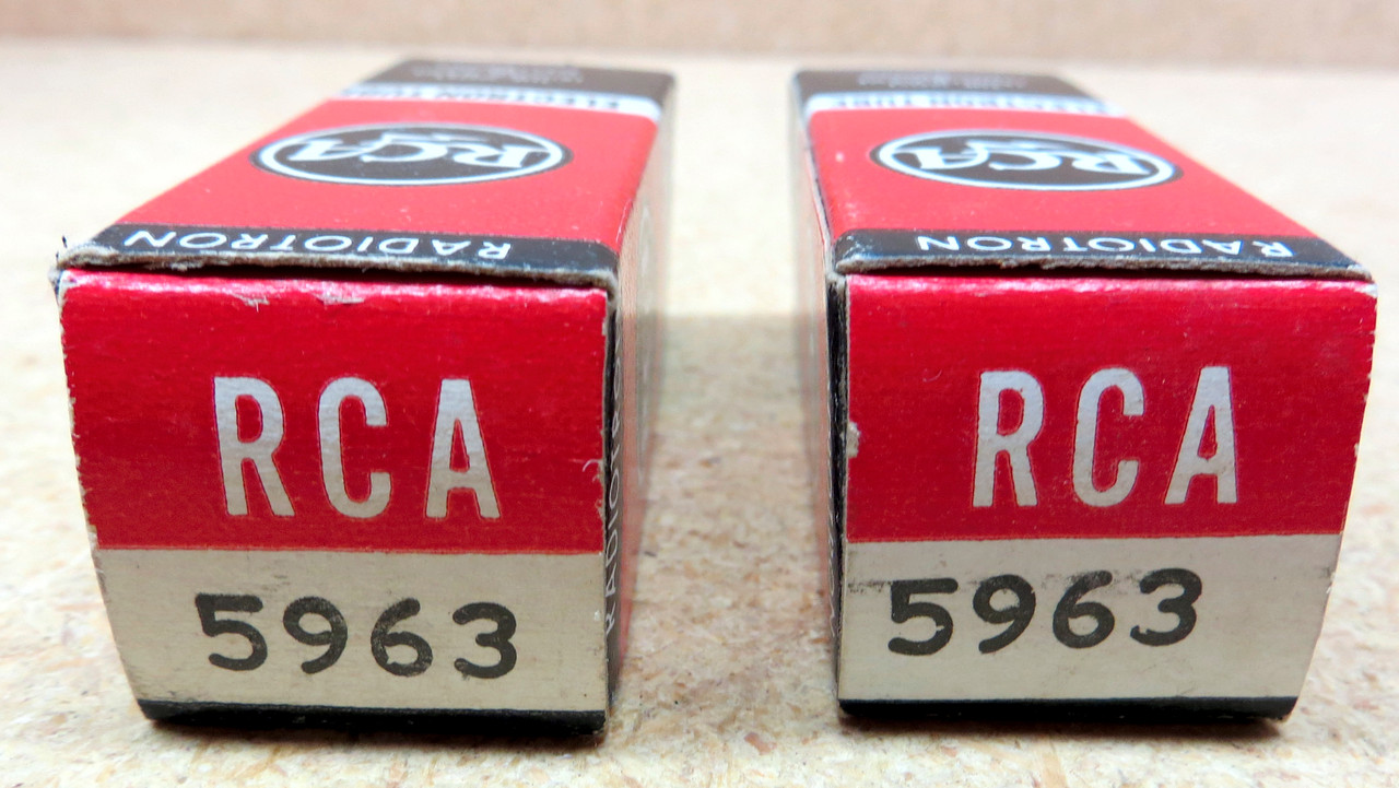 Set of Two RCA 5963 Vacuum Tubes - New Old Stock In Box (Item: RDW-86)