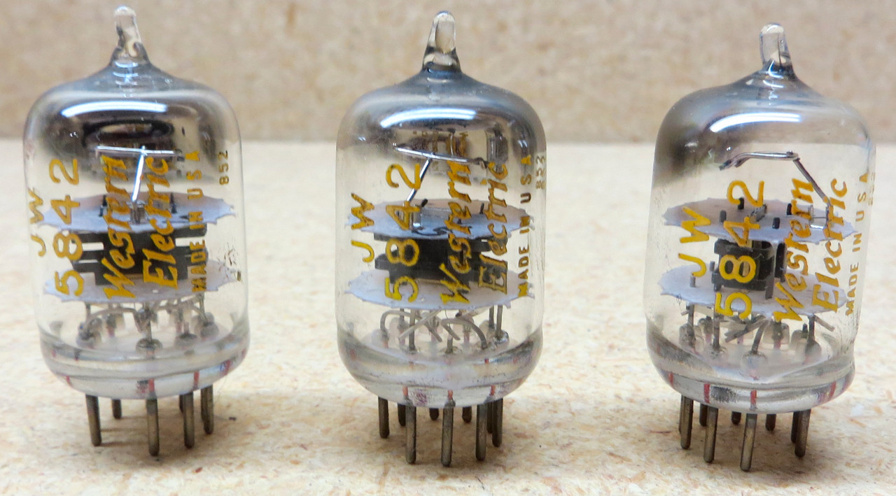 Set of three Western Electric JW 5842 With Same Date Code (Item: RDW-92)