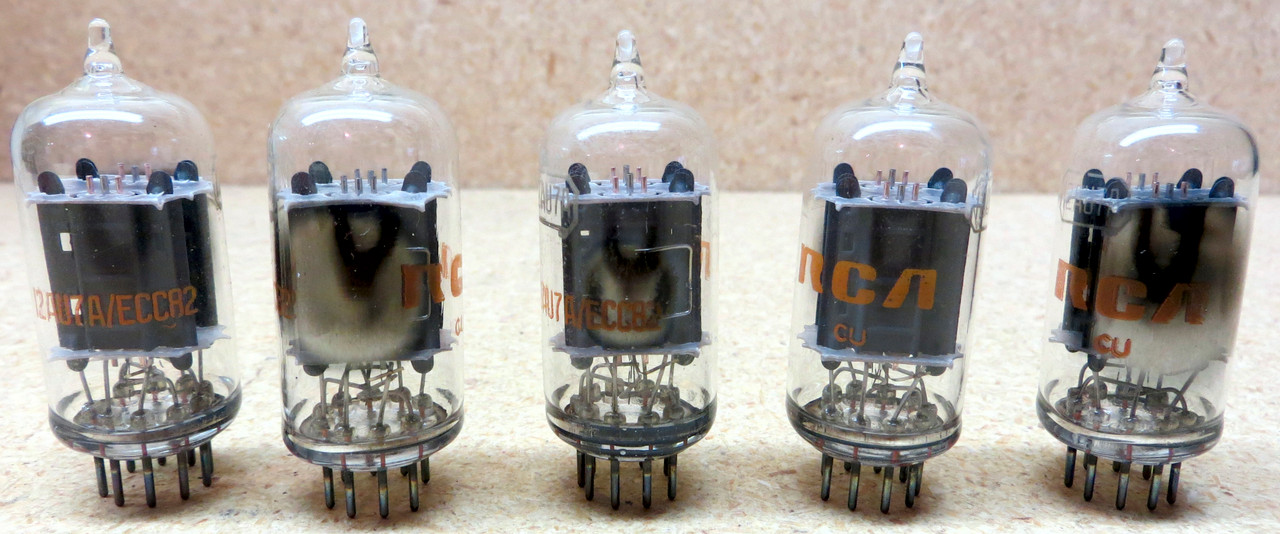 Five RCA 12AU7A/ECC82 Vacuum Tubes - New Old Stock in Box  (Item: RDW-101)