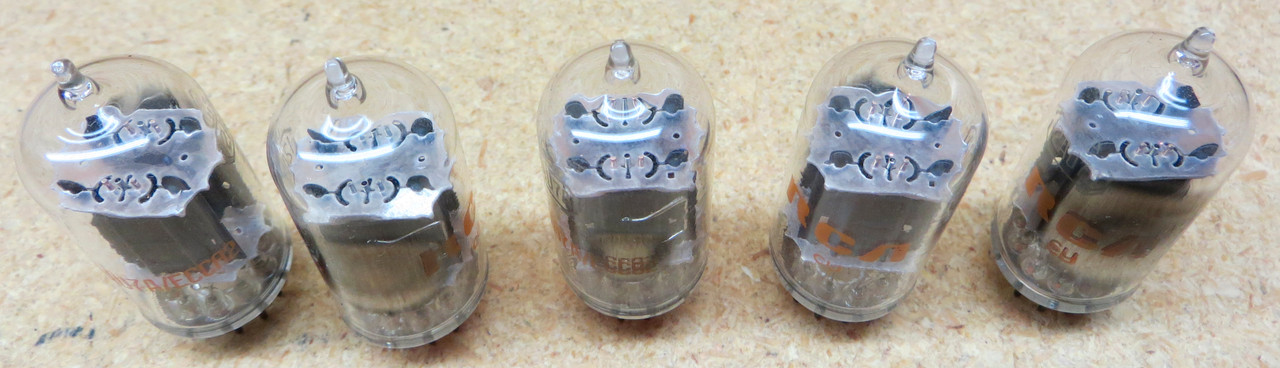 Five RCA 12AU7A/ECC82 Vacuum Tubes - New Old Stock in Box  (Item: RDW-101)