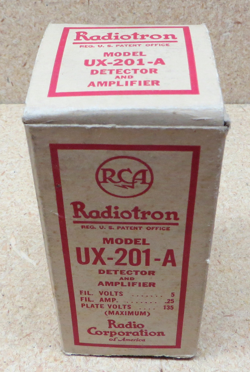RCA Radiotron UX-201A Vacuum Tube - New Old Stock In Box (Item: RDW-105)