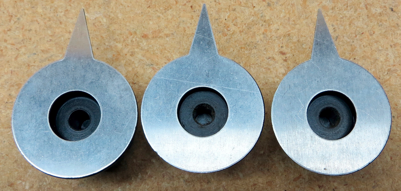 Set of Three Bakelite Knobs w/Metal Pointers - Used (Item: RDW-119)