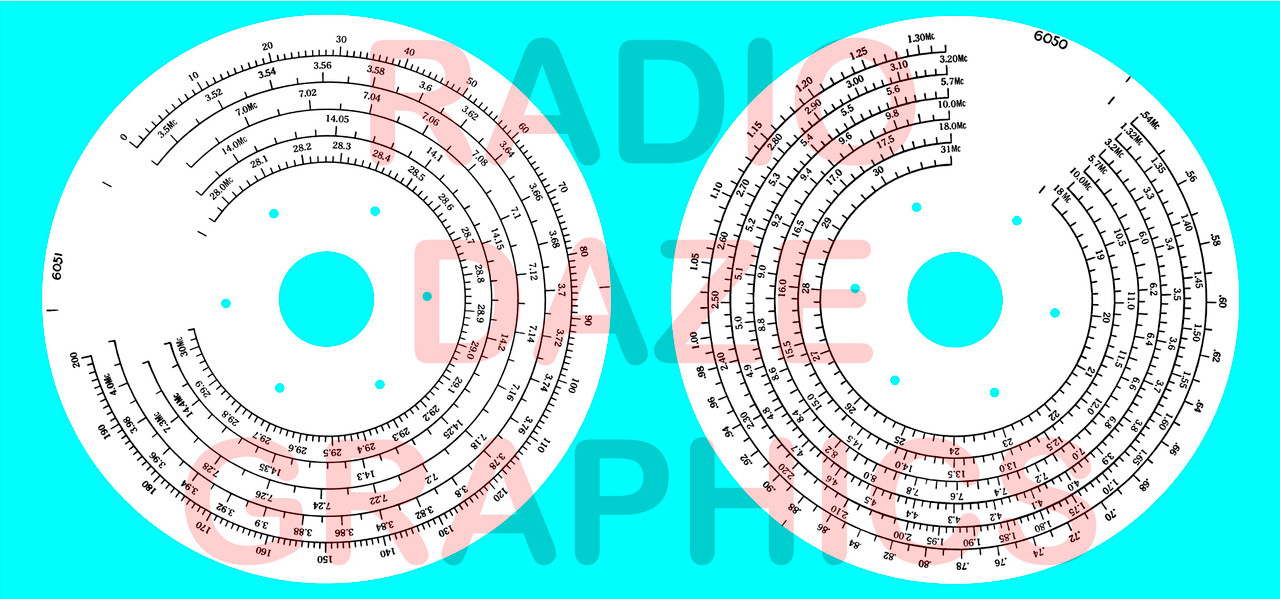 Dial illustrated against a blue background to show white plastic nature of dials