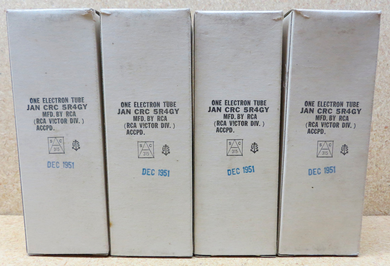 Quad Set New Old Stock RCA JAN CRC 5R4GY (Item: RDW-138)