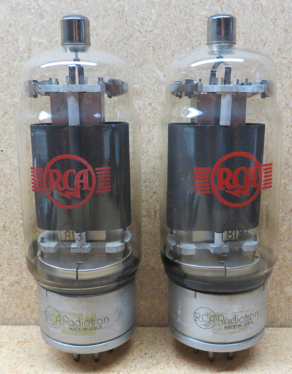 Pair of  RCA Red Logo 813 Vacuum Tubes - Used (Item: RDW-141)