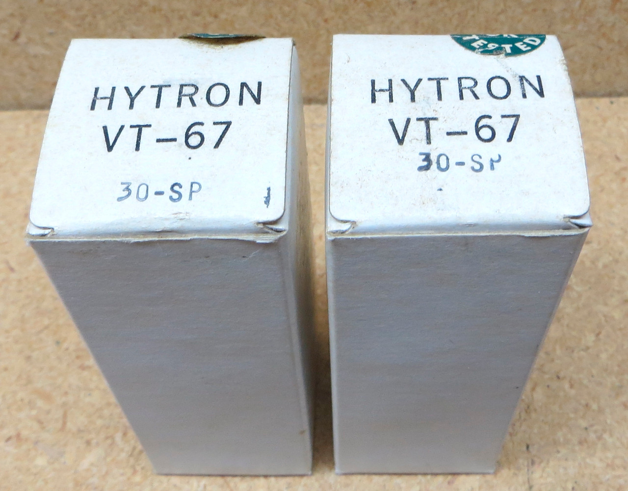 Matched Pair New Old Stock VT-67 (Type 30 Special-30SP) Vacuum Tubes by Hytron (Item: RDW-143)