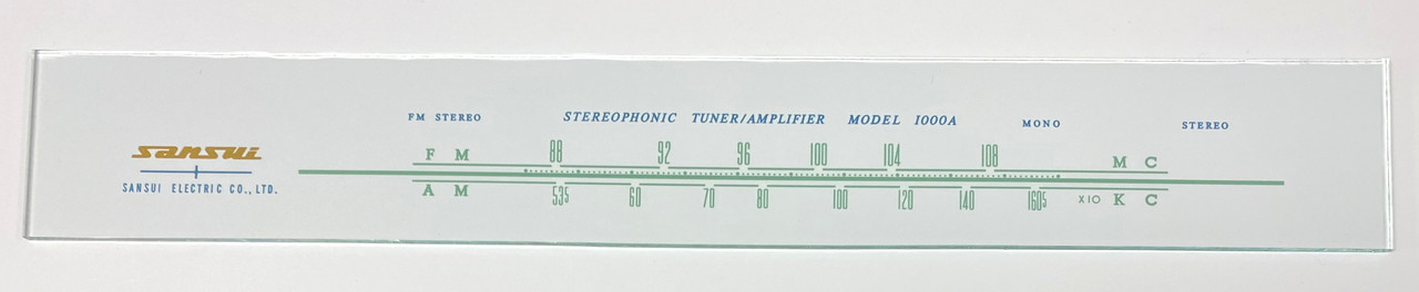 Sansui Model 1000A Dial Glass (Item: DG-545)