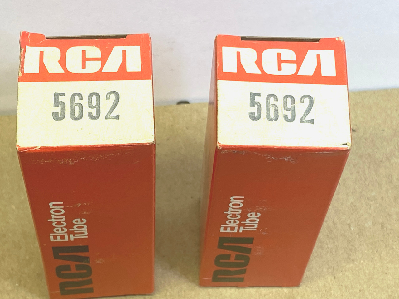 Pair of New Old Stock RCA Black Base 5692 Vacuum Tubes (Item: RDW