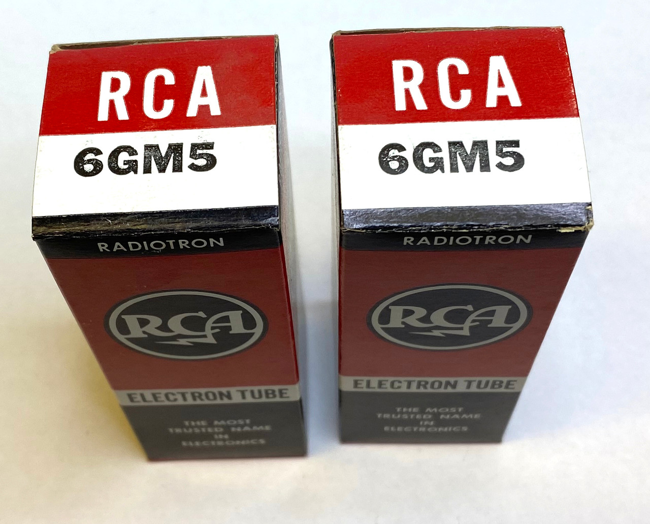 Matched Pair of New Old Stock RCA 6GM5 Vacuum Tubes (Item: RDW-219)
