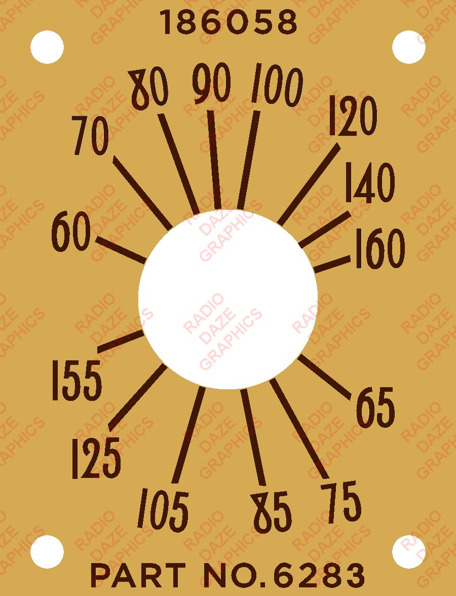 Detrola 216 and 280JR/Truetone D-909 Dial (Item: DS-A909)