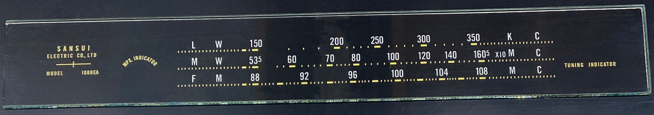 Dial image taken against a black background to better illustrate dial scale print. Dial glass is CLEAR other than scale.