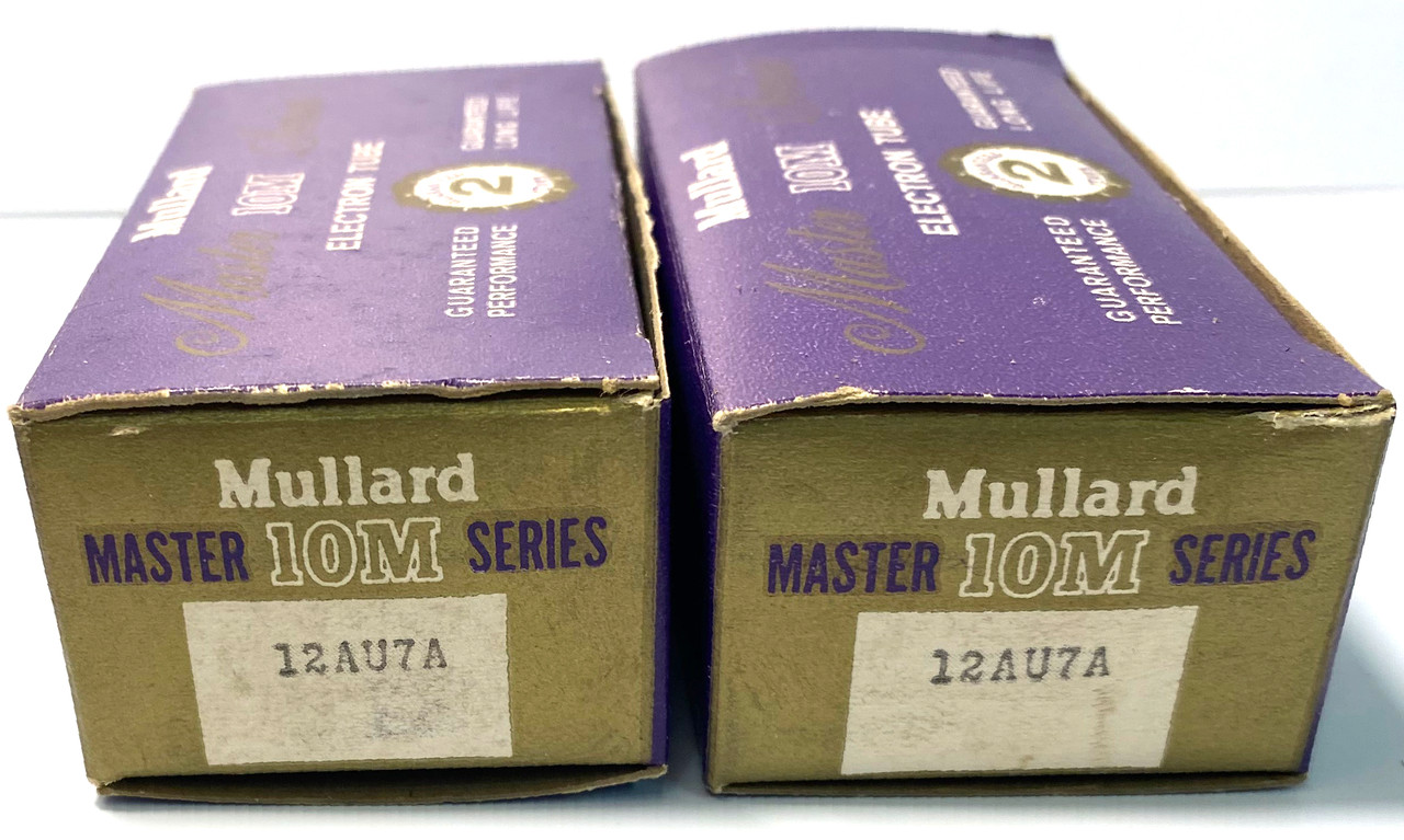 Matched Pair New Old Stock Mullard Master 10M Series 12AU7A Vacuum Tubes (Item: RDW-510)