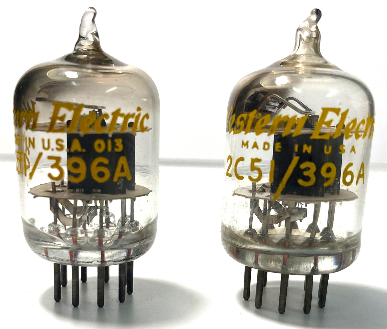 Pair Of Closely Matched Western Electric 2C51/396A Vacuum Tubes-Used (Item: RDW-511)