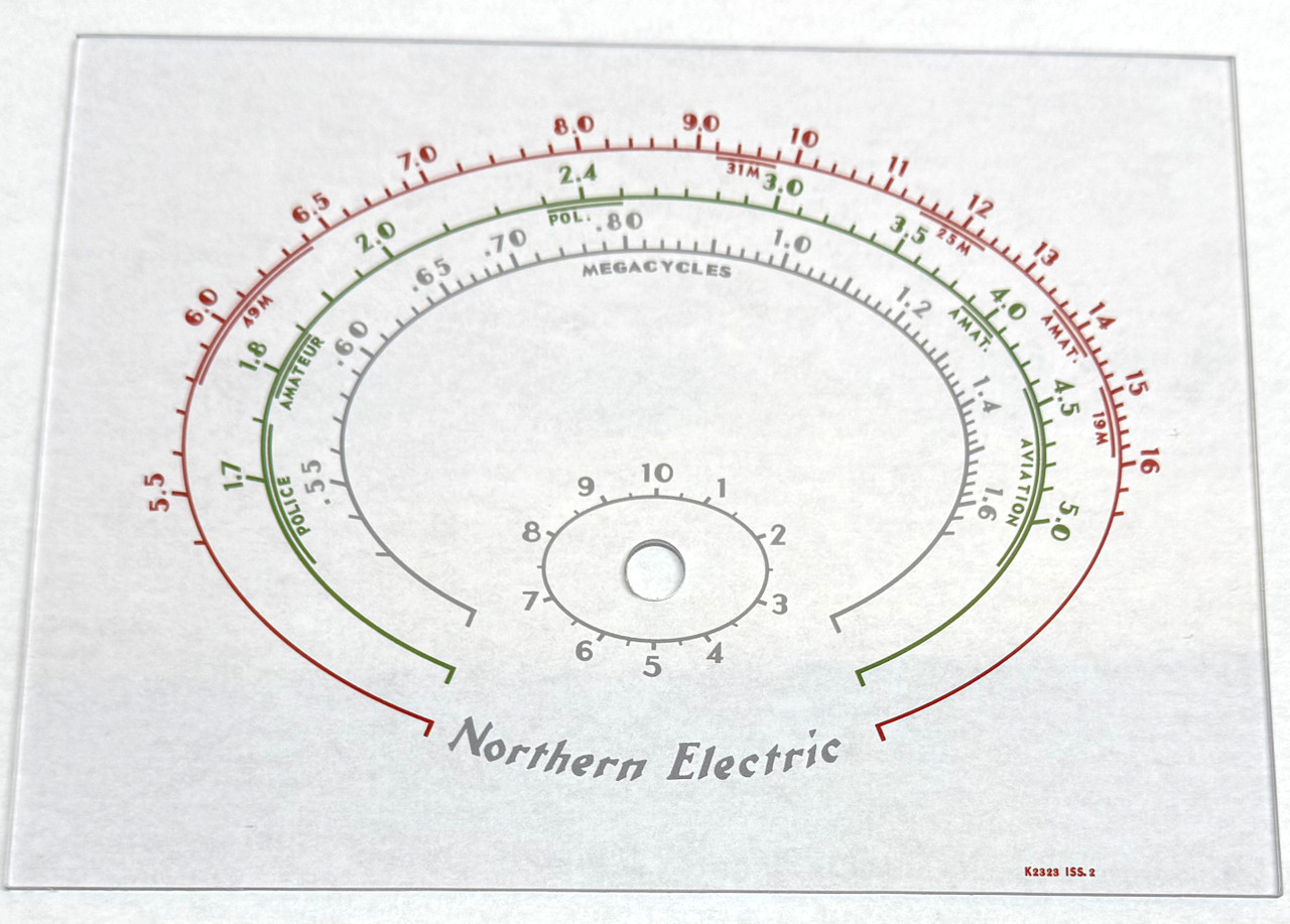 Northern Electric Model 610 Dial Glass (Item: DG-587)