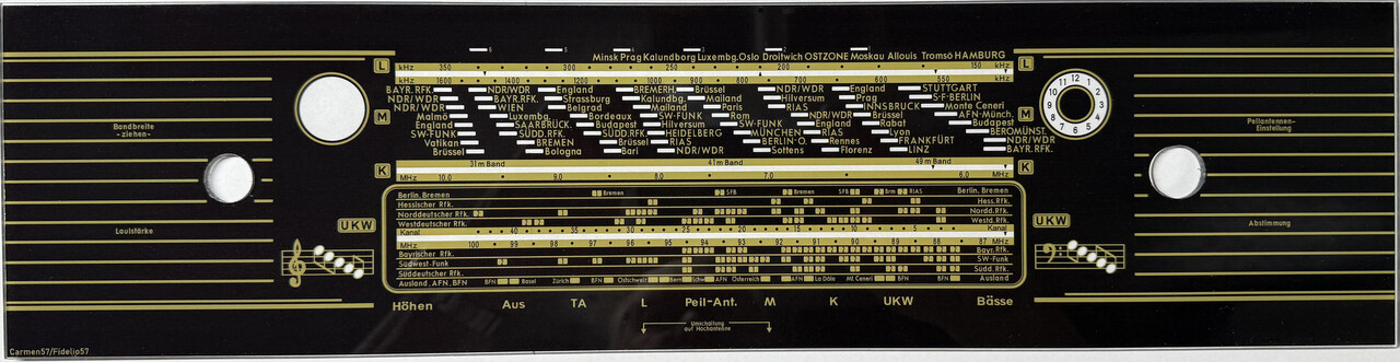 Nordmende Fidelio 57 Dial/Faceplate (Item: DG-590)