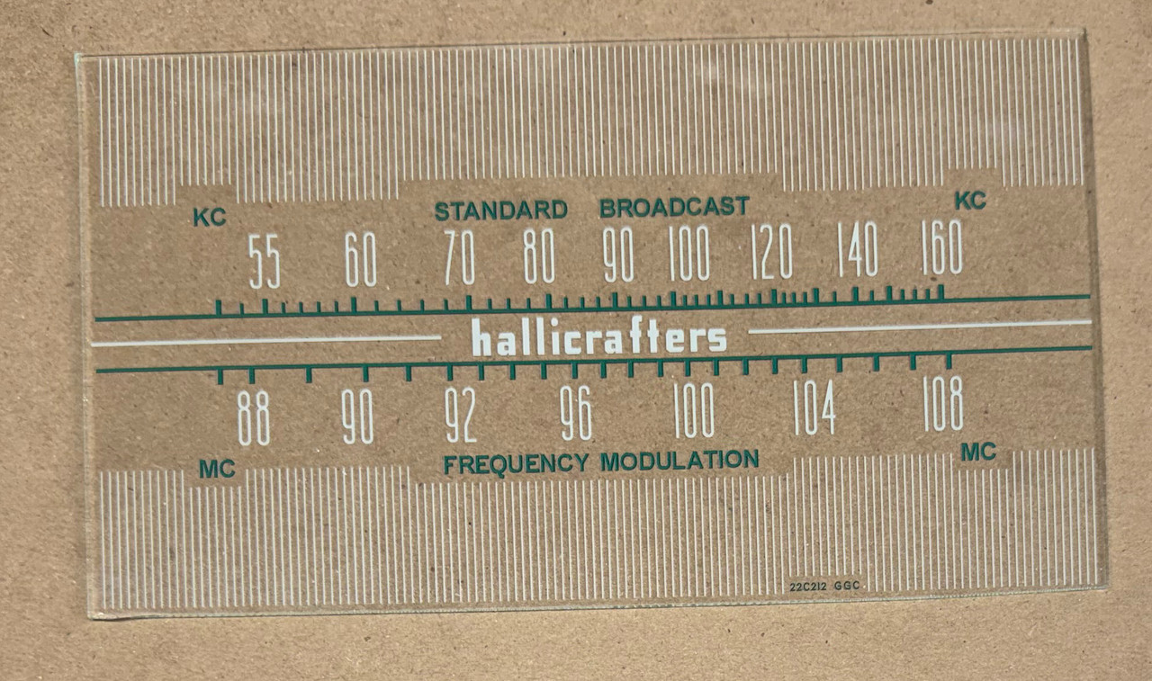 Dial image taken against a tan/brown background to better illustrate lighter portions of dial scale. The dial is clear glass other than scale graphics.