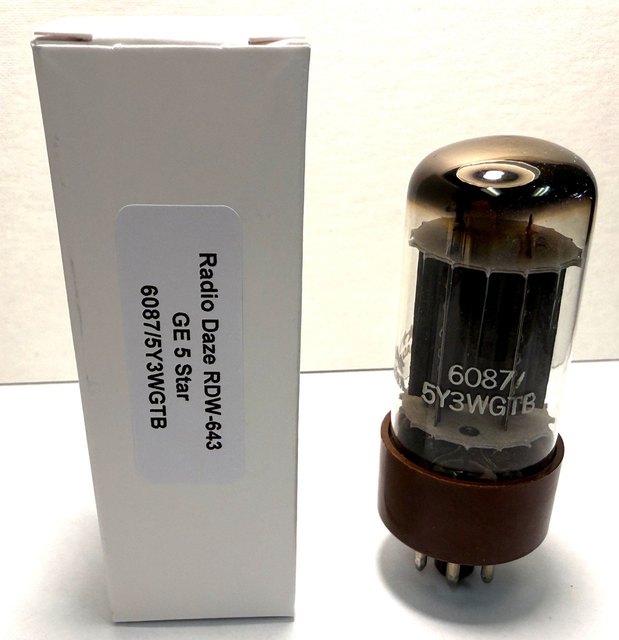 New Old Stock General Electric 5 Star 6087/5Y3WGTB Vacuum Tubes (Item: RDW-643)