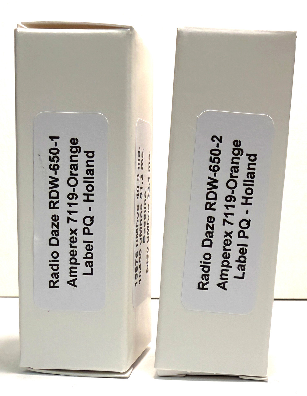 Matched Pair Amperex 7119 Vacuum Tubes (item: RDW-650)