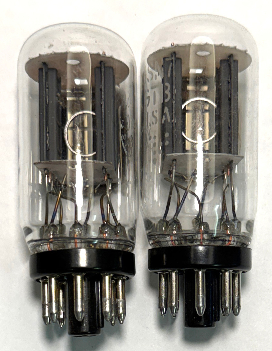 Matched Pair New Old Stock General Electric 6SN7GTB Vacuum Tubes (Item: RDW-676)