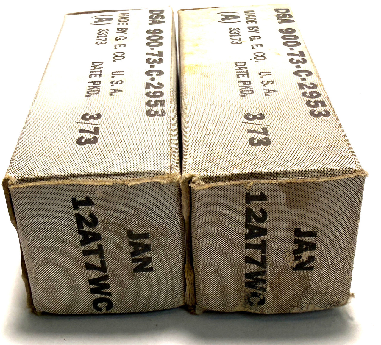 Matched Pair General Electric 12AT7WC Vacuum Tubes (Item: RDW-678)