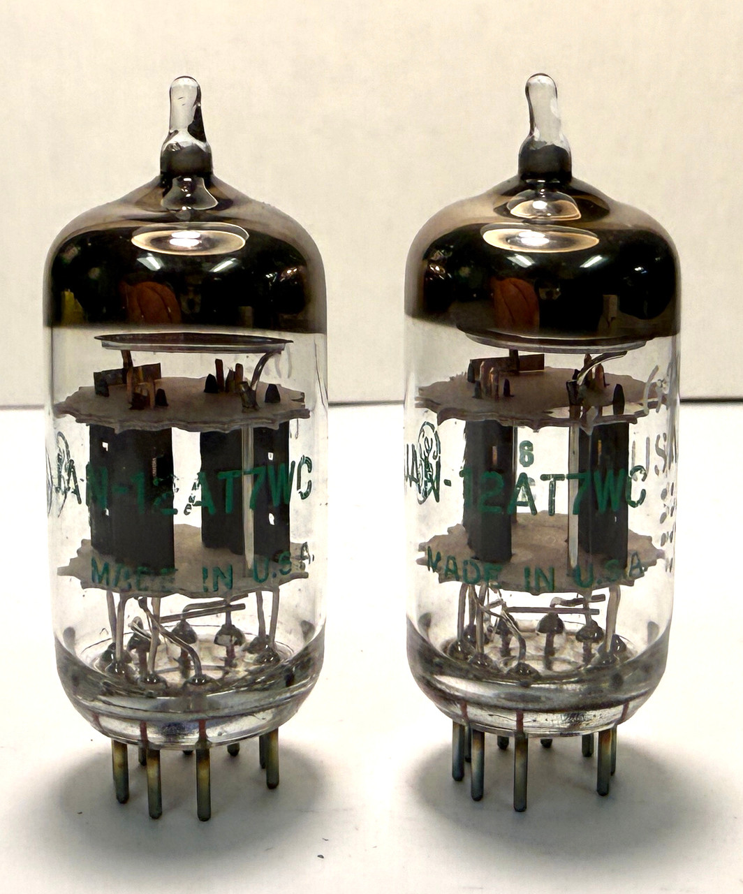 Matched Pair General Electric 12AT7WC Vacuum Tubes (Item: RDW-681)