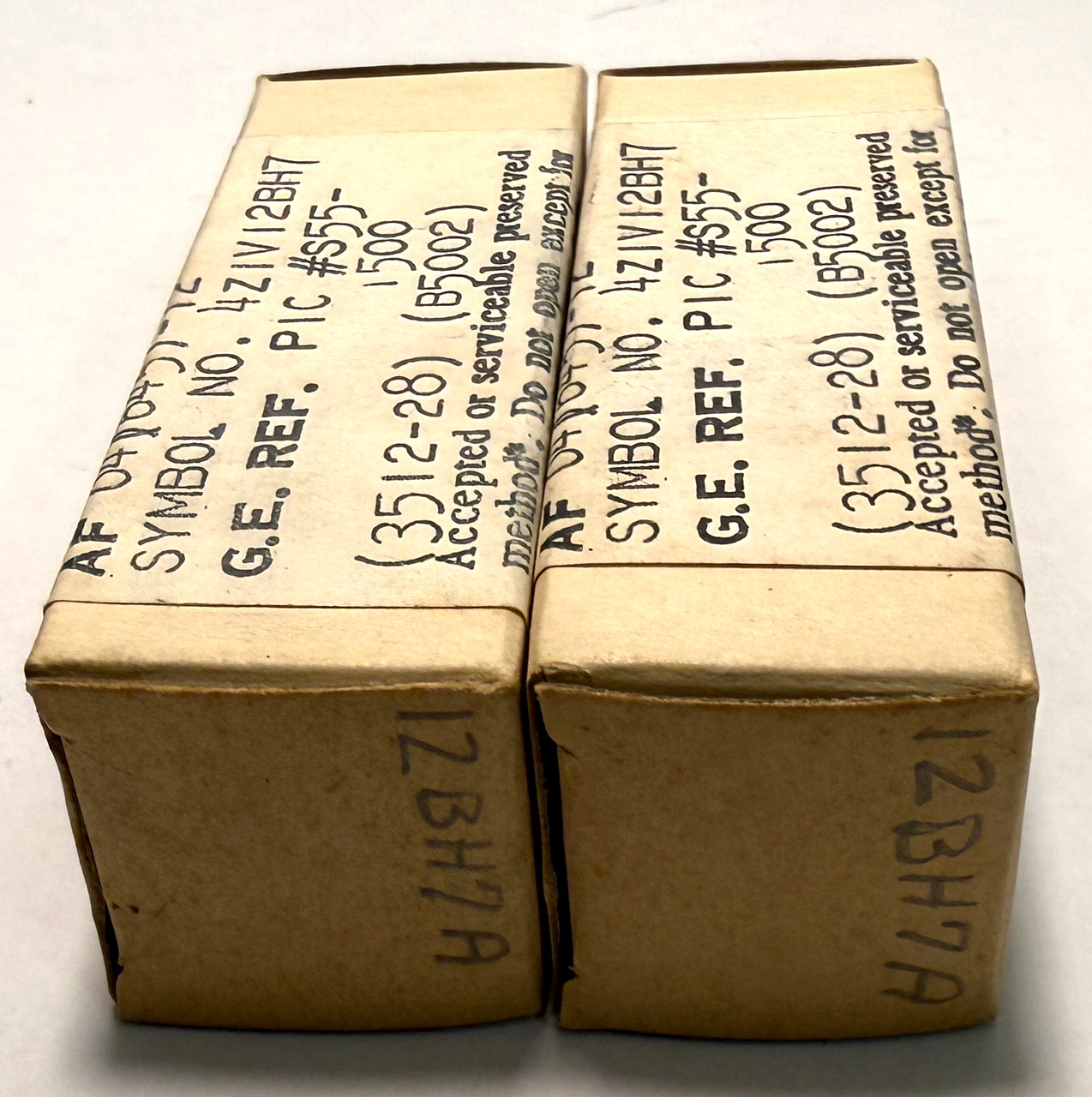 Matched Pair New Old Stock General Electric 12BH7A (Item: RDW-688)