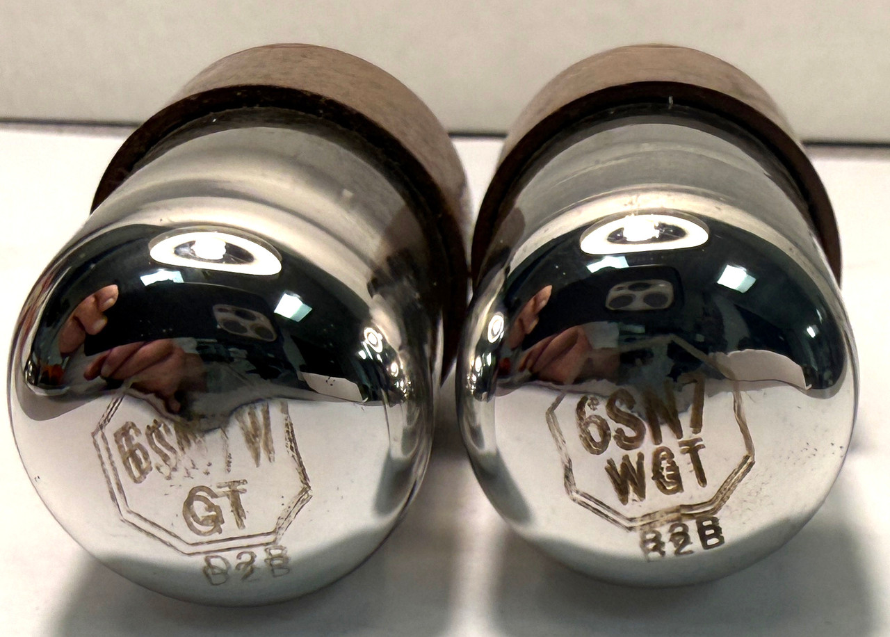 Matched Pair Sylvania JAN-CHS-6SN7WGT Vacuum Tubes-Used-Fully Tested (Item: RDW-702)