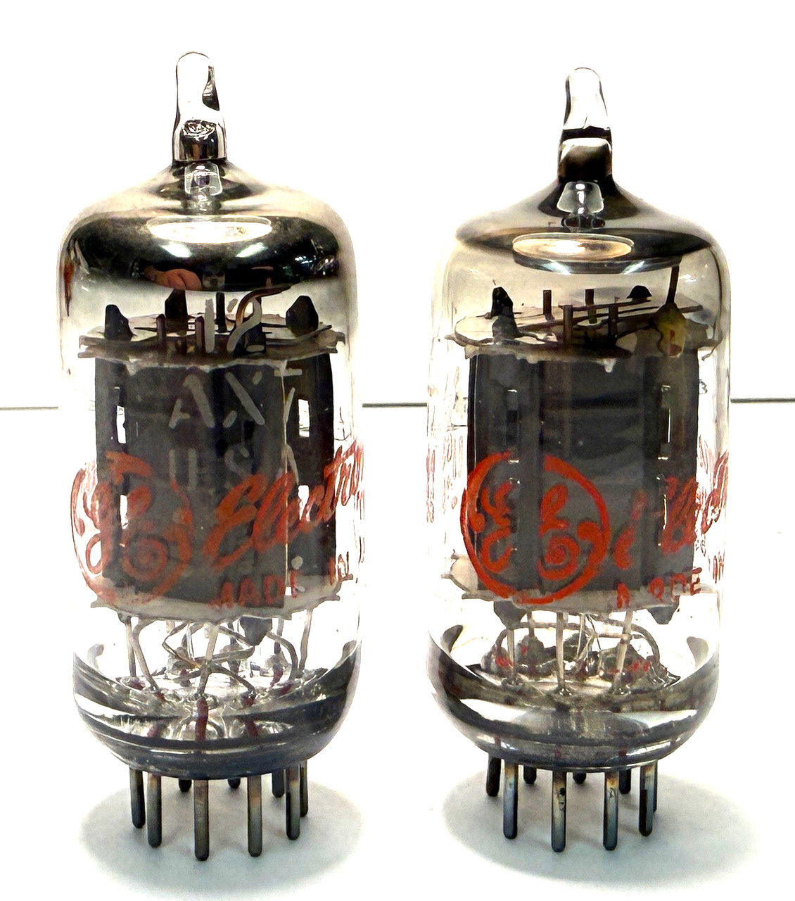 New Old Stock Closely Matched Pair General Electric 12AX7 Vacuum Tubes (Item: RDW-706)