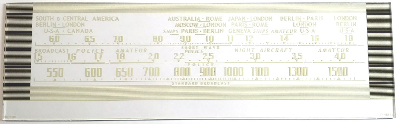 Philco 40-195, 40-200, 40-201XX Dial (Item: DG-057)