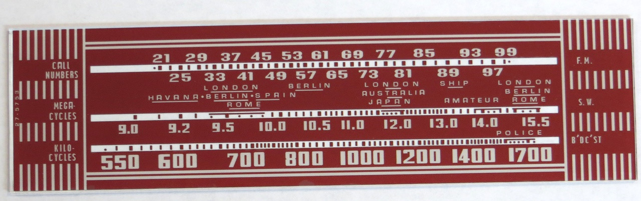 Philco 42-355, 42-390 Dial (Item: DG-157)