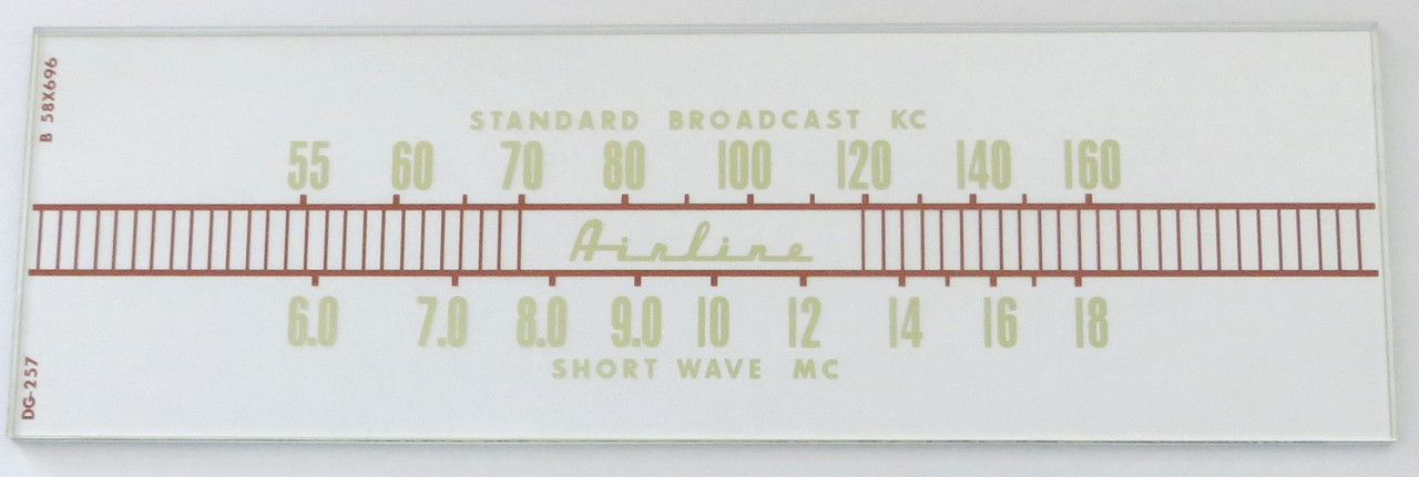 Dial image with slight gray/off-white background to show print - glass is clear other than dial print.