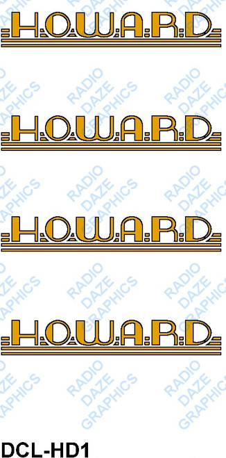 Howard Logo-Gold and Black (Item: DCL-HD1)
