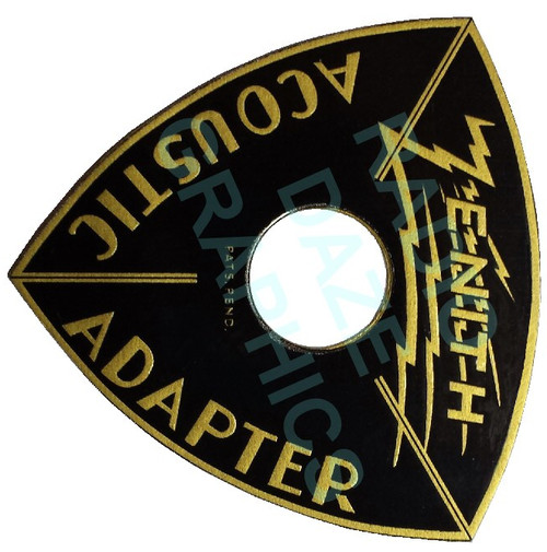 Zenith Acoustic Adapter "Beehive" Label (Item: LBL-ZE-ACOUSTIC)