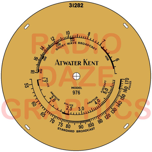 Atwater Kent 976 Dial (Item: DS-A668)