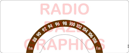 Zenith G881,G882,G883,G884,G885 FM Dial Plate (Item: DG-330)