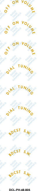 Philco Export Model 48-805 Decal (DCL-PH-48-805)