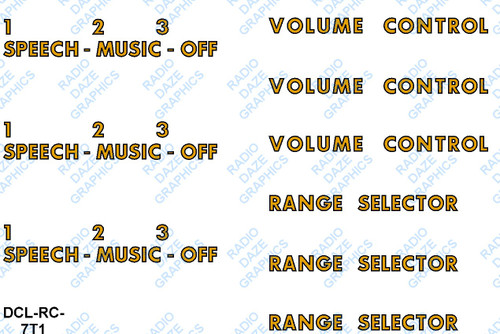 RCA Model 7T1 Decals (Item: DCL-RC-7T1)