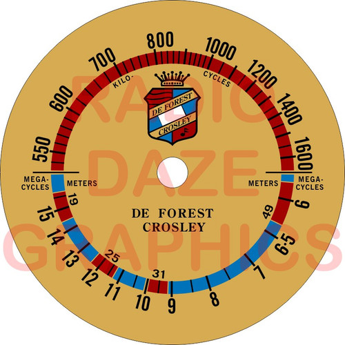 Deforest Crosley 1621 Dial (Item: DS-A695)